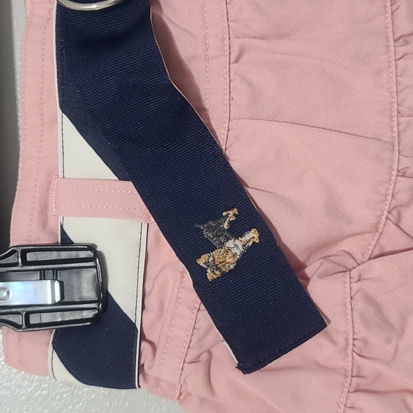 Polo Ralph Lauren Girls Pink Skort with Navy/White Belt (Yorkie) Size 18 Month - Picture 2 of 3